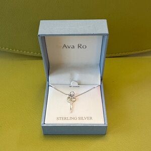 Sterling Silver Necklace with Elegant Scissor Pendant